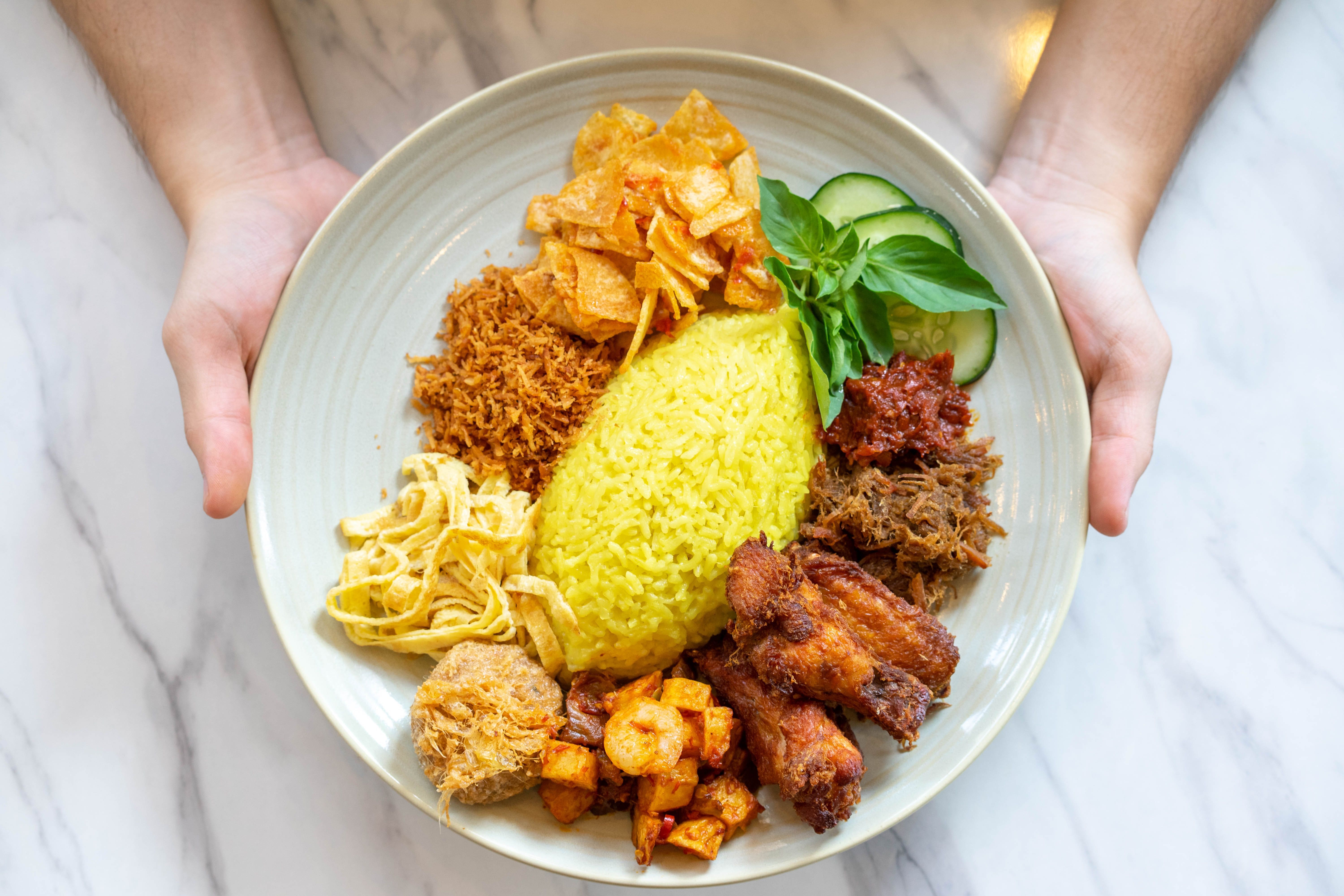 Indonesian rijsttafel dishes